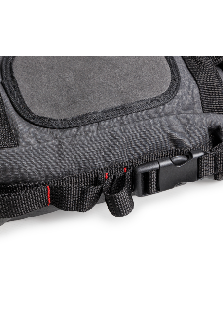 Bullfrog tank pannier and tail pouches with soft non scratch backing.