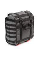 Rear view of Turkana Gear HippoHips 30L Saddlebags Hybrid Plate Mounted Panniers Adventure back view all round protection