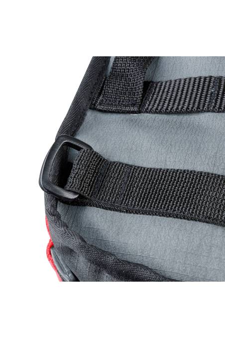 Side view of Turkana Gear HippoHips 30L Saddlebags Hybrid Plate Mounted Panniers Adventure MOLLE Pals webbing