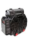 Back view of the HippoHip and In the box hardware fitting Turkanagear Plate Mounted Soft Saddlebag motorcycle plates.