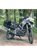 TurkanaGear HippoHip Hard Plate fitted with the Hybrid saddlebag. Quick release fit removal saddlebags