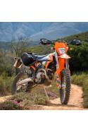 Turkana Gear MadMules Soft Luggage on the KTM500exc hard enduro lightweight durable lifetime soft luggage panniers