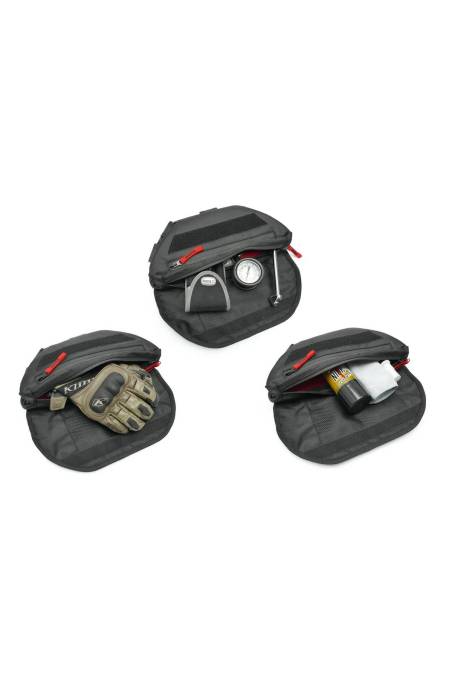 PelliPouch Turkanagear handle bar motorcycle, frame bag pouch store valuable items easy access. Dualsport riding
