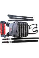 Bullfrog 8L tank bag Turkana motorcycle multiple ways to tie down the tank bag. In the kit