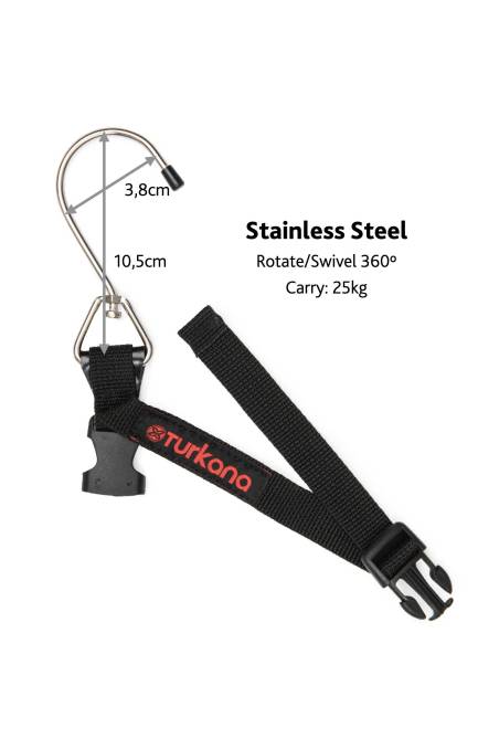 Claw, Turkana multi use travel hanger stainless steel 25kg hang any gear off the ground or floor